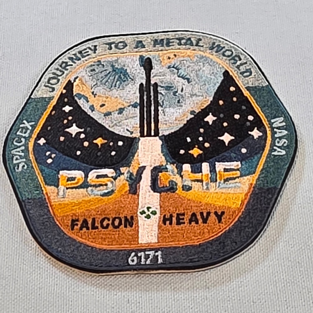SpaceX NASA Psyche Mission Patch Falcon Heavy Employee Issue Numbered 6171
